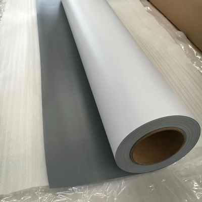 Satin Gray Back PET Banner 330gsm/420gsm/450gsm For Ecosolvent Printing For Roll Up Displays