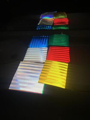 Duurzaamheid 7 jaar. Flexibele acrylaatreflecterende folie met hoge intensiteit en prismatische kwaliteit