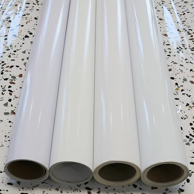 Car wrap wit glanzend grijs lijm bubbelvrij zelfklevend vinyl sticker 100mic/140gsm