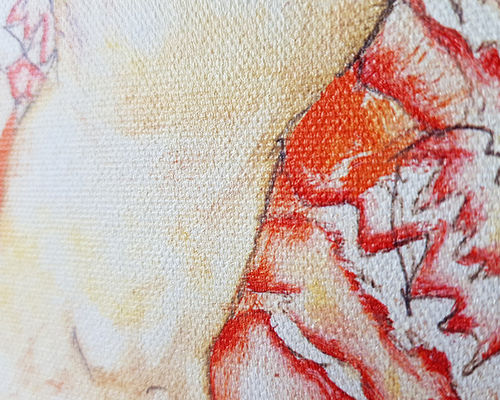 Eco-solvent bedrukbaar 100% katoenen canvas 380 g wit/geel leeg canvas voor kunstschilderen